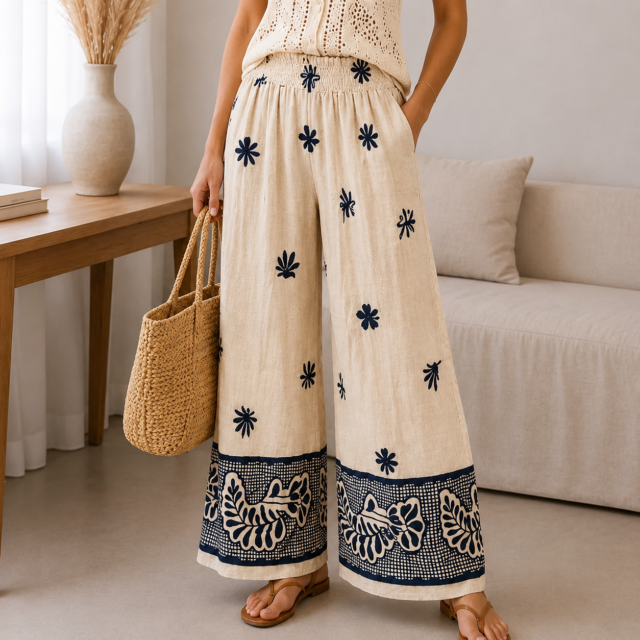 Pantalon brodée Thelma