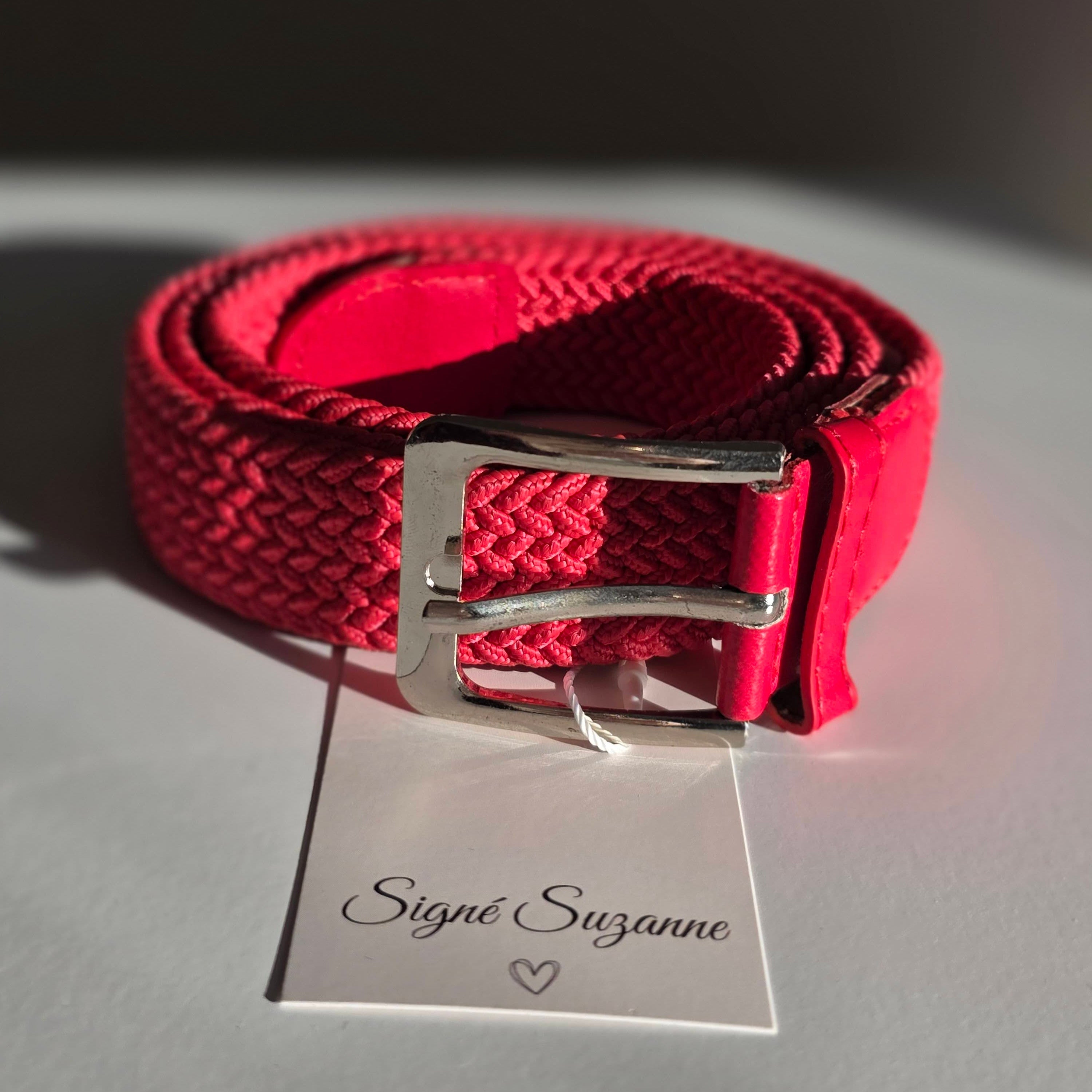 Ceinture fine tressée extensible