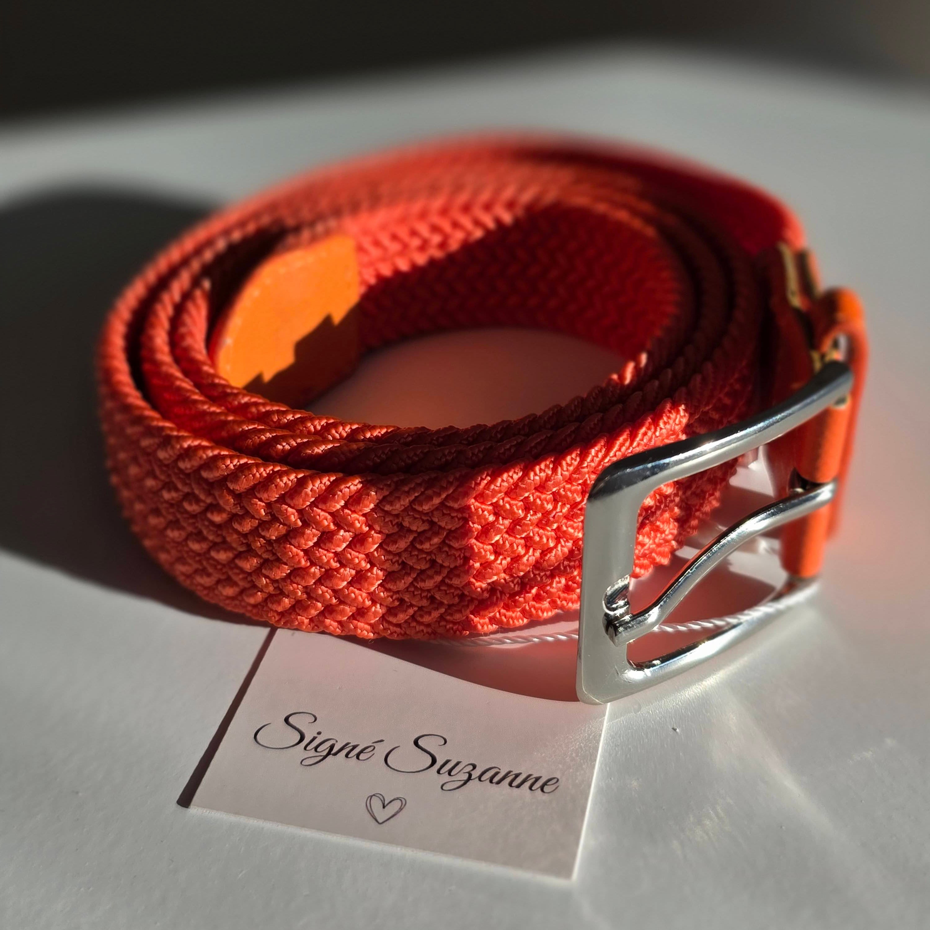 Ceinture fine tressée extensible
