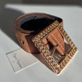 Ceinture boucle carrée dorée