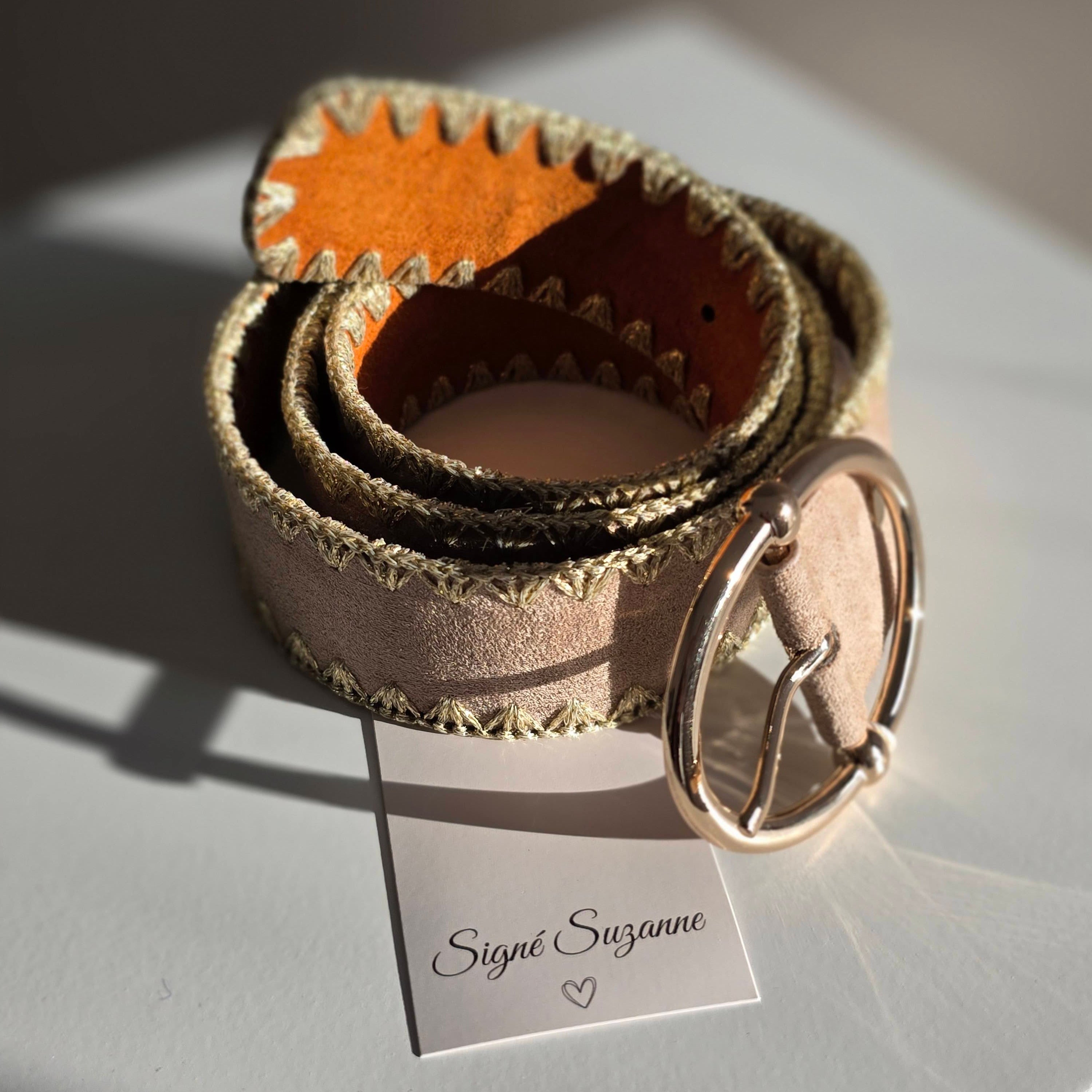 Ceinture réversible brodée