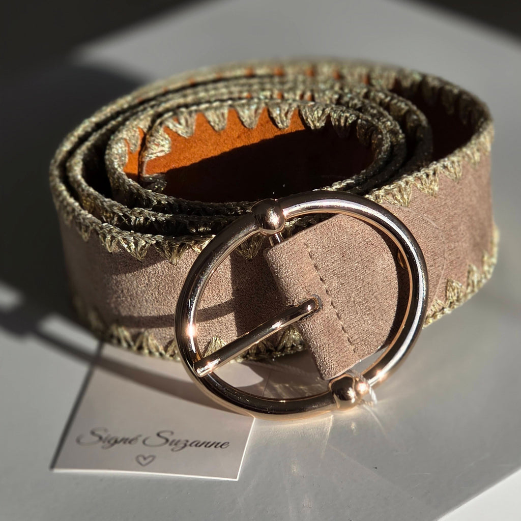 Ceinture réversible brodée