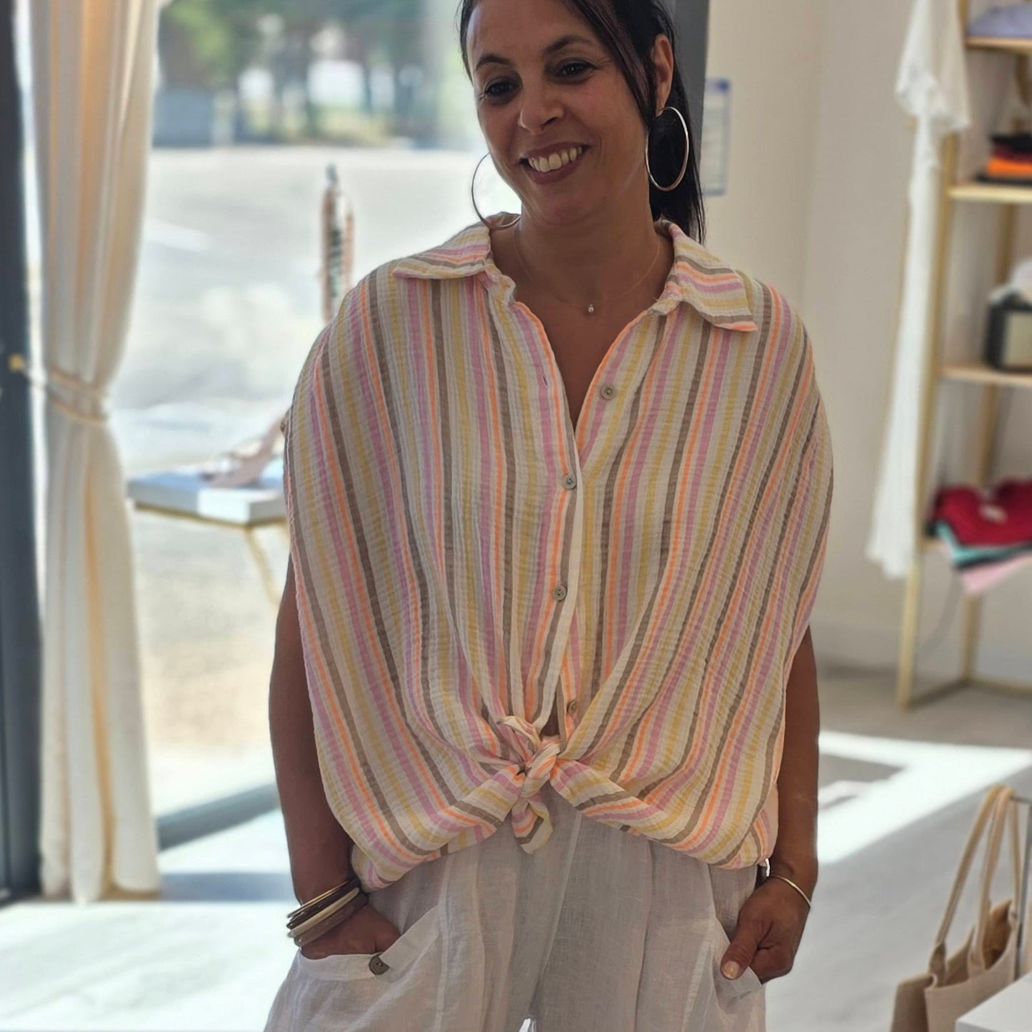 Chemise gaze de coton Raya
