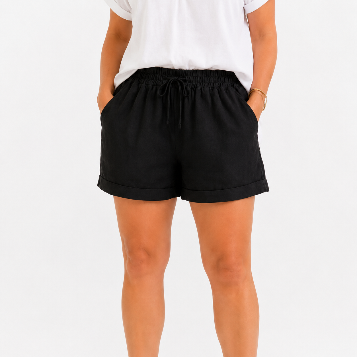 Short court en lin