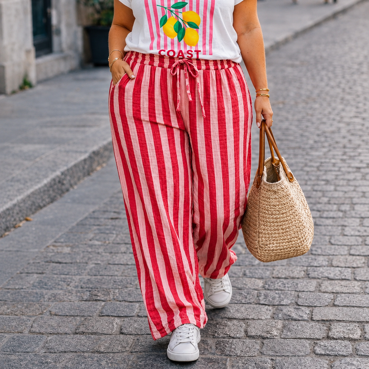 Pantalon gaze de coton Raya