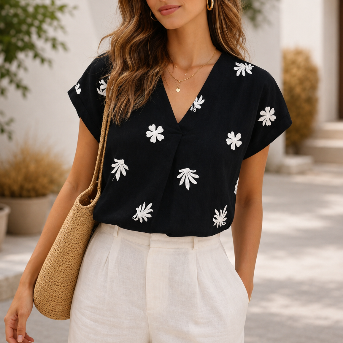 Blouse brodée Thelma