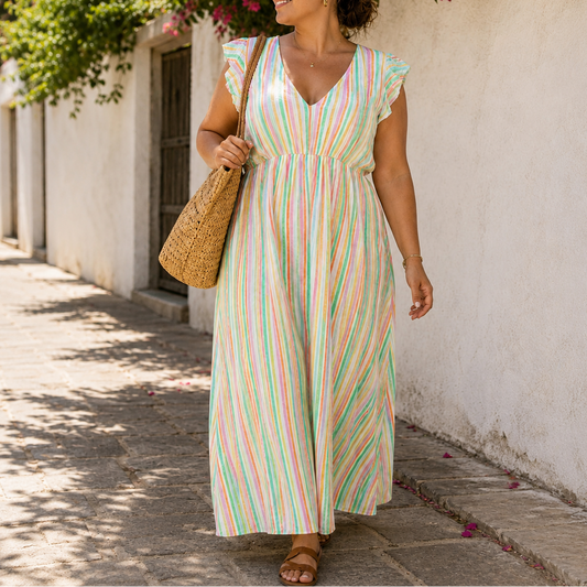 Robe longue gaze de coton