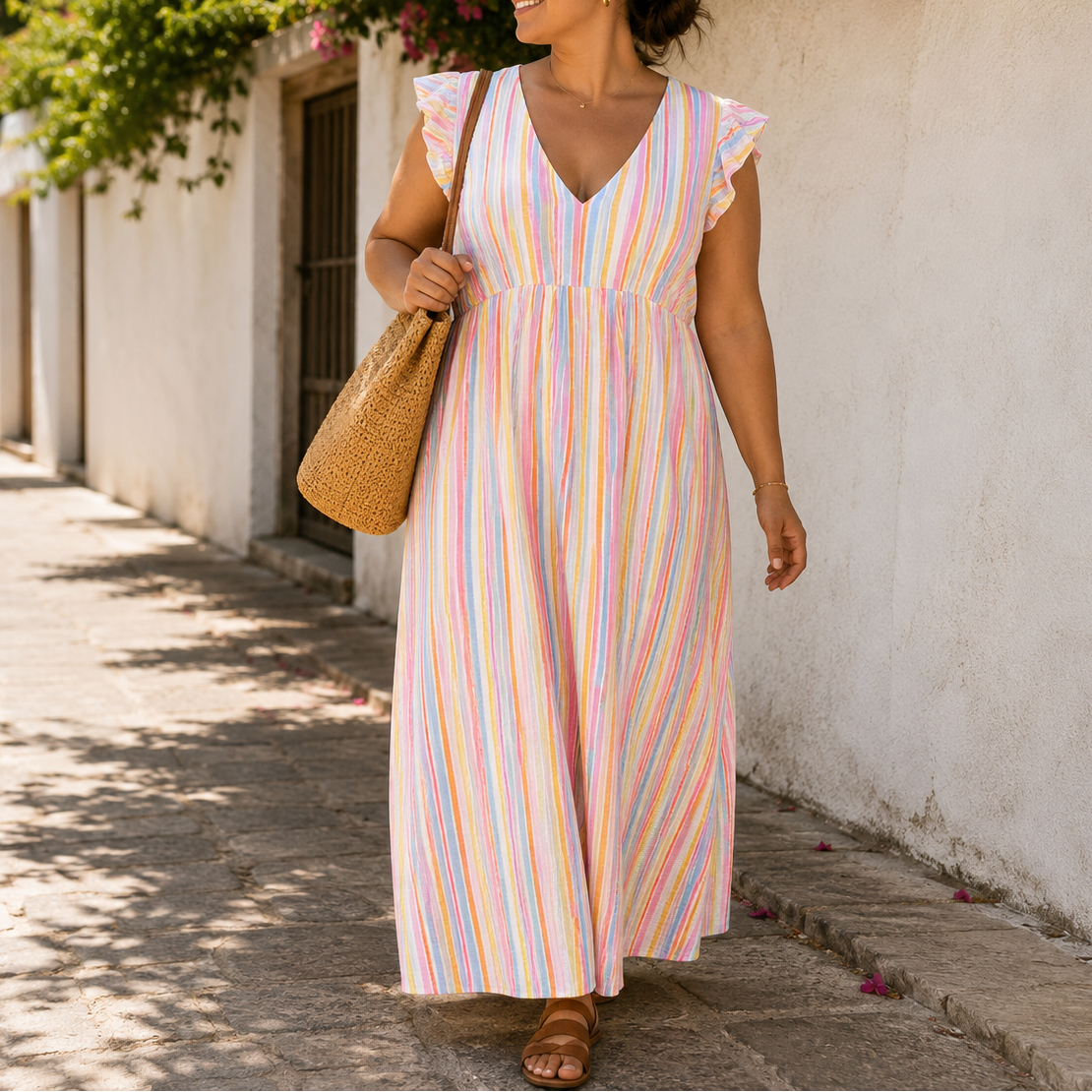 Robe longue gaze de coton