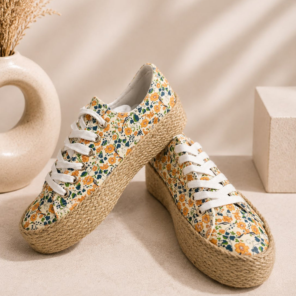 Basket façon espadrilles