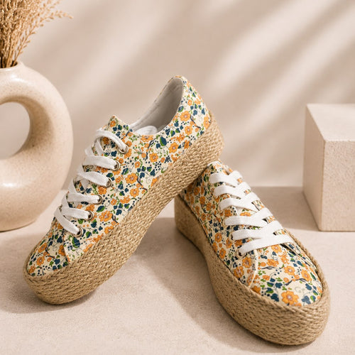 Basket façon espadrilles