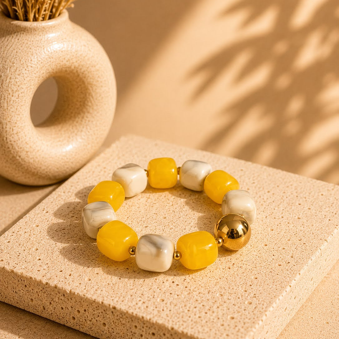 Bracelets perles résines