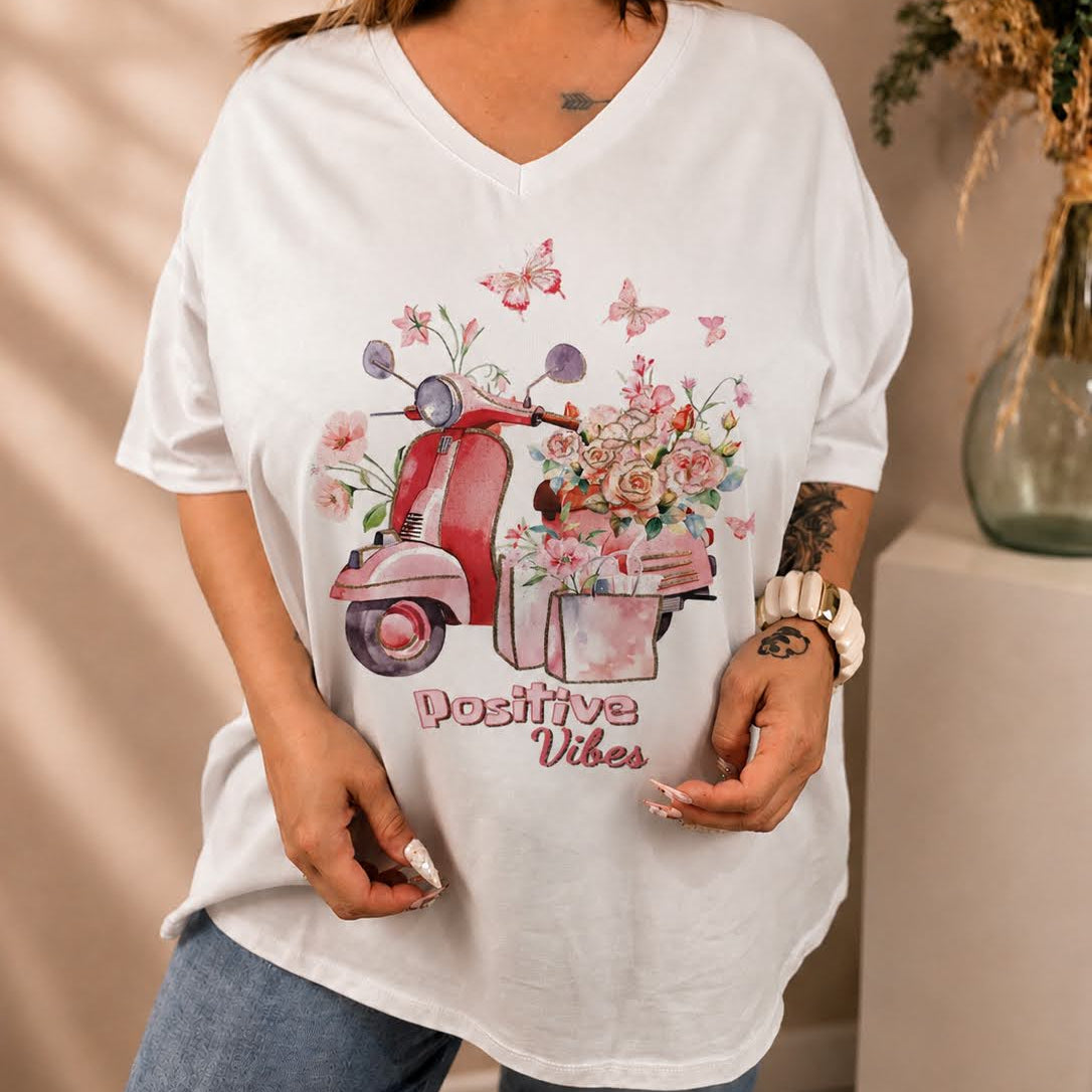 T-shirt floqué grand modèle