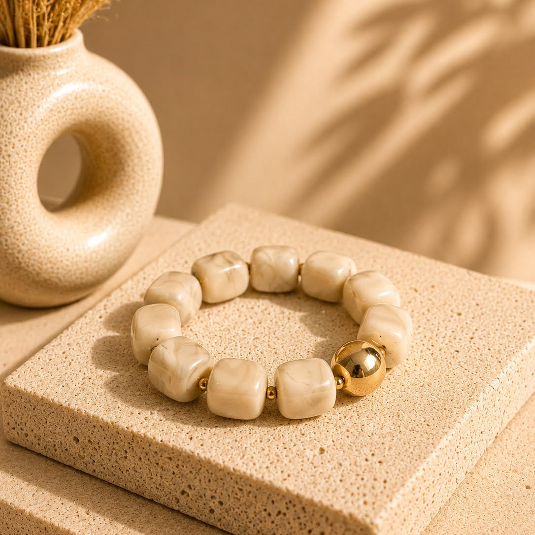 Bracelets perles résines