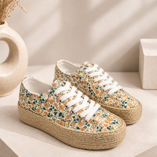 Basket façon espadrilles
