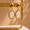 Boucles d'oreilles dorée nacrée